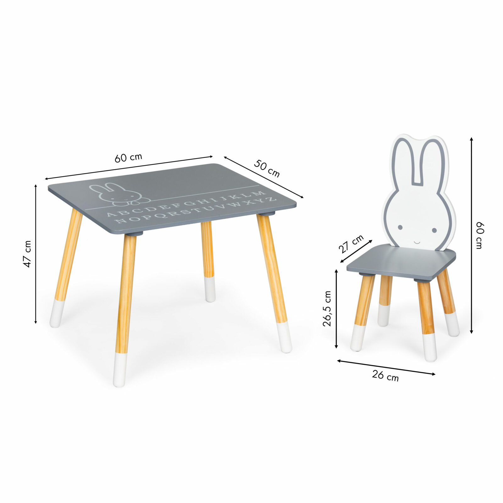 Zestaw Stolik i 2 Krzesła Bunny - obrazek 3