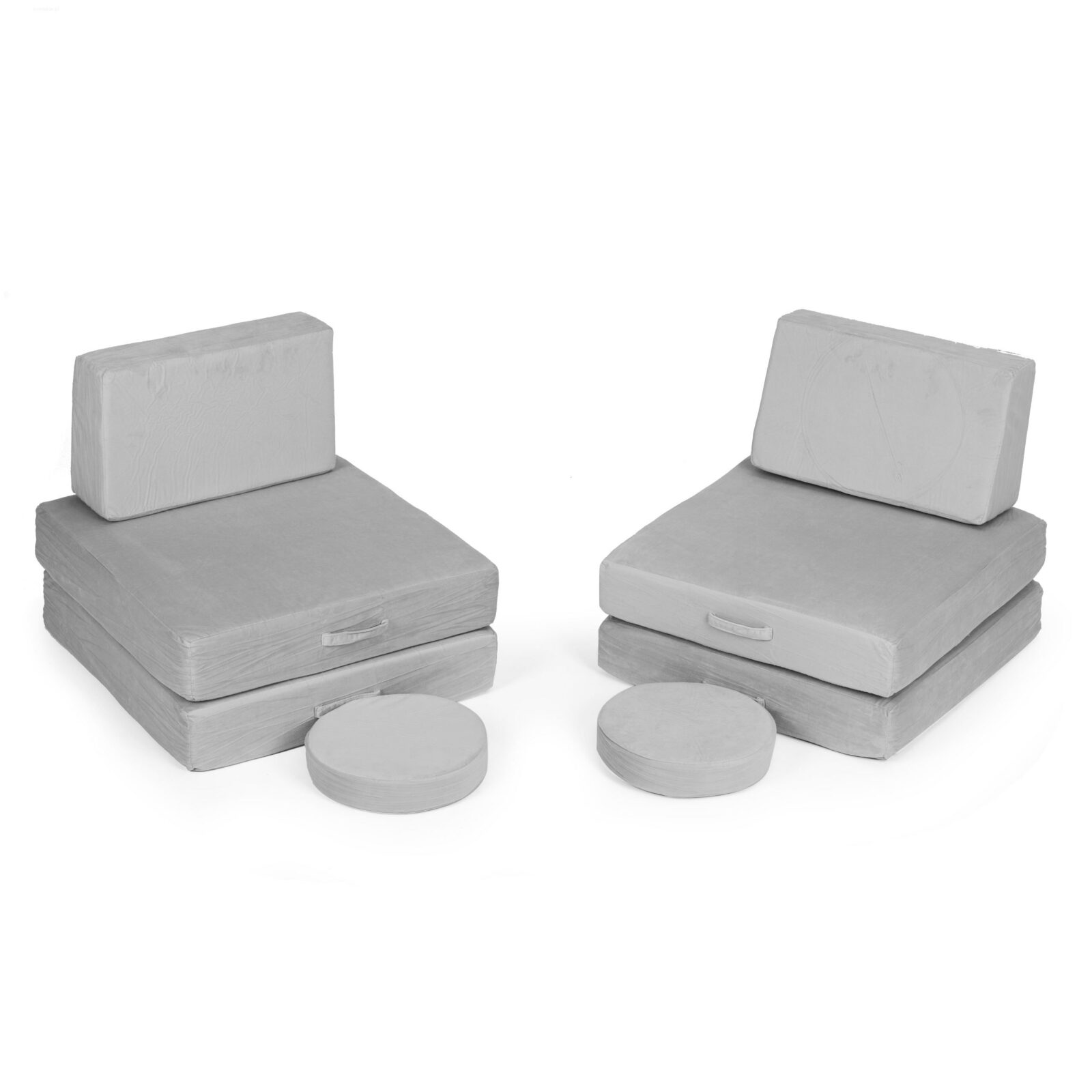 Sofa modułowa duża składana - szara - obrazek 6