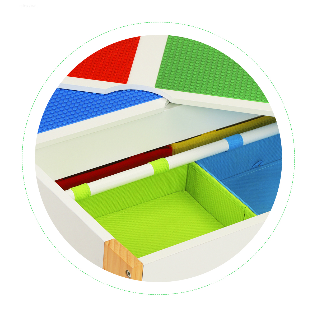 Drewniane meble dla dzieci zestaw stół +2 krzesła ECOTOYS - obrazek 6